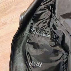 San Diego Leather Jacket Factory Motorcycle Mens Sz 54 withAdjustable Sides RARE