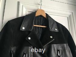 Sandro Suede/Leather Biker Jacket