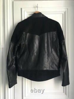 Sandro Suede/Leather Biker Jacket