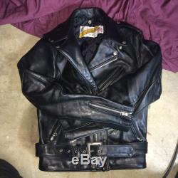 Schott 118 Perfecto Leather Motorcycle Jacket Size 36
