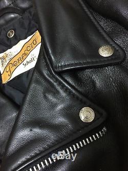Schott 618 38 perfecto steerhide leather double motorcycle jacket racer 641