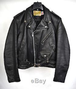 Schott 618 Perfecto Black Leather Jacket Motorcycle Biker USA Punk Rock 44 Mens