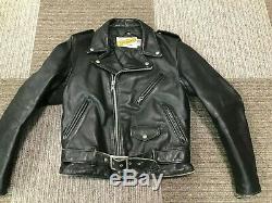 Schott 618 perfecto double leather jacket 38 racer motorcycle