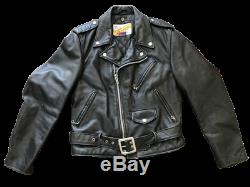 Schott 618 perfecto double leather jacket 38 racer motorcycle steerhide