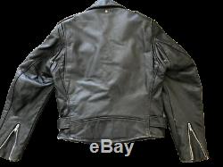 Schott 618 perfecto double leather jacket 38 racer motorcycle steerhide