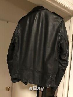 Schott 626 Leather Jacket Sz M Medium Black