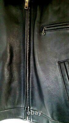 Schott 630 Leather Jacket Black Tagged 44 Zip Out Liner Highwayman Not Aero