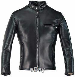 Schott 641HH black horsehide leather motorcycle jacket size 38