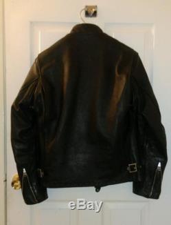 Schott 641 Cafe Racer Leather Motorcycle Jacket Mens 38 Small USA Barely Worn