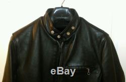 Schott 641 Cafe Racer Leather Motorcycle Jacket Mens 38 Small USA Barely Worn