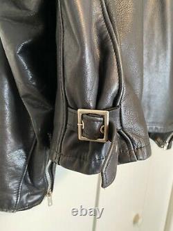 Schott 641 Cafe Racer Steerhide Black Leather Motorcycle Jacket Size 44 (Large)