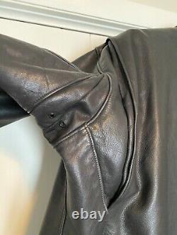 Schott 641 Cafe Racer Steerhide Black Leather Motorcycle Jacket Size 44 (Large)