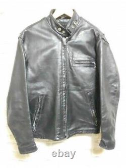 Schott 641 Riders motorcycle Jacket Leather Black Mens size 40 Genuine Used