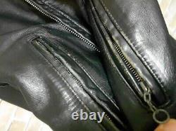 Schott 641 Riders motorcycle Jacket Leather Black Mens size 40 Genuine Used