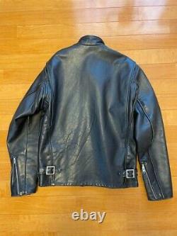 Schott 641 single riders leather motorcycle jacket size 38 used from Japan