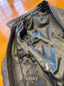 Schott 641 single riders leather motorcycle jacket size 38 used from Japan