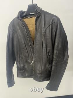 Schott 657 Cafe Racer steerhide Bike Jacket Brown Late70-80 Size 38