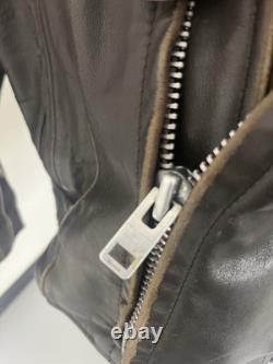Schott 657 Cafe Racer steerhide Bike Jacket Brown Late70-80 Size 38