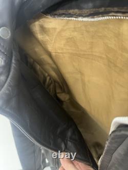 Schott 657 Cafe Racer steerhide Bike Jacket Brown Late70-80 Size 38
