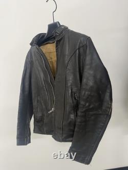 Schott 657 Cafe Racer steerhide Bike Jacket Brown Late70-80 Size 38