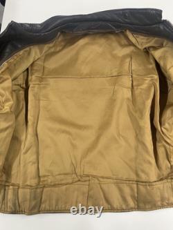 Schott 657 Cafe Racer steerhide Bike Jacket Brown Late70-80 Size 38