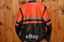 Schott British Riders Cowhide Vintage Cafe Motorcycle Biker Leather Jacket 42-l