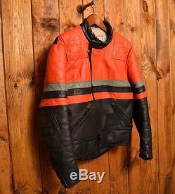 Schott British Riders Cowhide Vintage Cafe Motorcycle Biker Leather Jacket 42-l