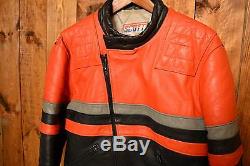 Schott British Riders Cowhide Vintage Cafe Motorcycle Biker Leather Jacket 42-l