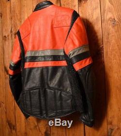 Schott British Riders Cowhide Vintage Cafe Motorcycle Biker Leather Jacket 42-l