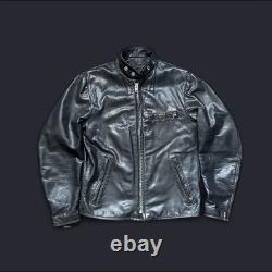 Schott Cafe Racing Jacket NYC True Vintage Leather Jacket 70s Sz M/S
