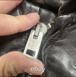 Schott Cafe Racing Jacket NYC True Vintage Leather Jacket 70s Sz M/S