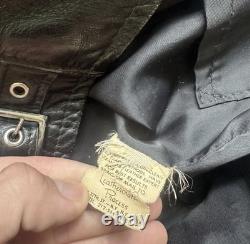 Schott Cafe Racing Jacket NYC True Vintage Leather Jacket 70s Sz M/S