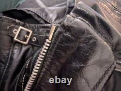 Schott Cafe Racing Jacket NYC True Vintage Leather Jacket 70s Sz M/S