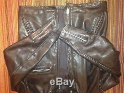 Schott Classic Racer Leather Motorcycle Jacket with Liner Style 141 (Size 40)