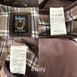 Schott Classic Truck Leather Jacket Blouson Size M Cowhide BROWN 3131018