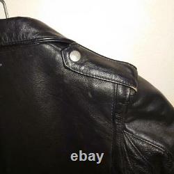 Schott Horsehide Leather Double Riders Jacket Blouson Men Black Biker From Japan