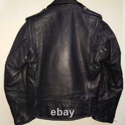 Schott Horsehide Leather Double Riders Jacket Blouson Men Black Biker From Japan