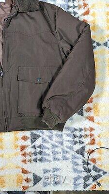 Schott L Fur Trim Filled WWII Military Lined Parka Puffer Jacket
