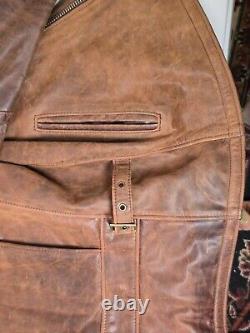 Schott Men's Leather Motorcycle Jacket Style # 508 2XL