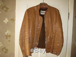 Schott Men's Leather Motorcycle Jacket Used Excellent Condition