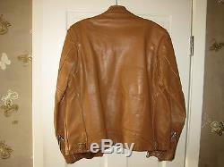 Schott Men's Leather Motorcycle Jacket Used Excellent Condition