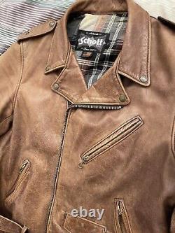 Schott Motorcycle Jacket 626 Brown Discontinued Color