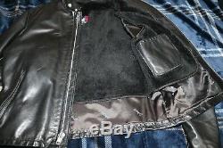 Schott NYC 141R Classic Black Racer Motorcycle Leather Jacket Cowhide USA