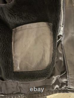 Schott NYC 141 Classic Café Racer Leather Motorcycle Jacket Size 34 Black