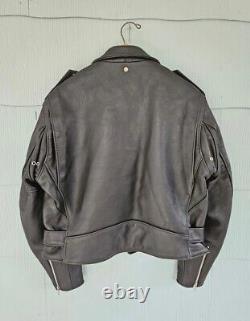 Schott NYC 618 Classic Perfecto Double Rider Motorcycle Jacket Size 46