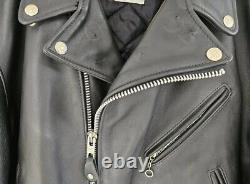 Schott NYC 618 Classic Perfecto Double Rider Motorcycle Jacket Size 46