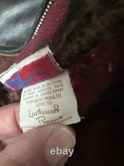 Schott NYC Leather Motorcycle Jacket Size 42 With Lining