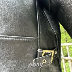 Schott NYC Leather Motorcycle Jacket Size 42 With Lining