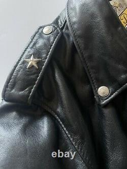 Schott NYC Perfecto 118 J 44 Black Leather Moto Jacket One Star USA Vintage
