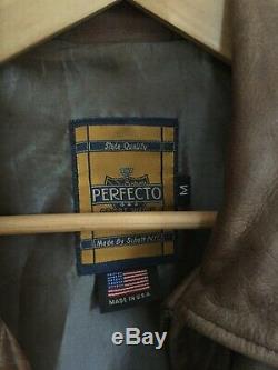 Schott NYC Perfecto #585 Vintage Motorcycle Jacket (M) Antique Brown